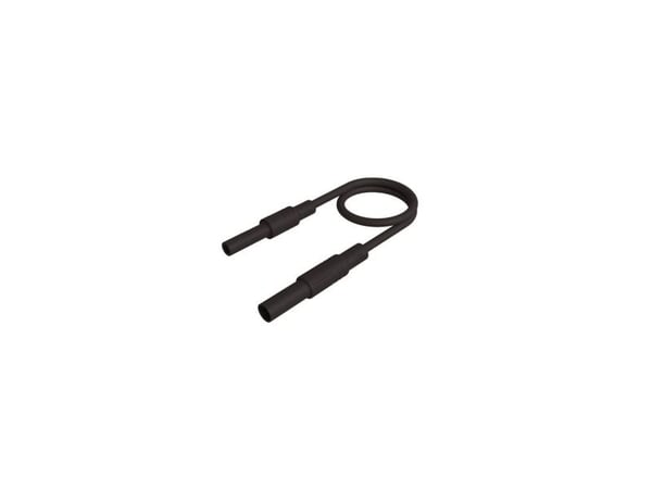 SKS Hirschmann MAL S GG-B 50/2,5 schwarz Säkerhetsprovledning [4 mm säkerhetskontakt - 4 mm säkerhetskontakt] 50 cm Svart 1 st