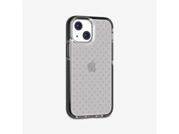 Tech21 Evo Check, Suojus, Apple, iPhone 13 mini, 13,7 cm (5.4"), Musta, Läpinäkyvä
