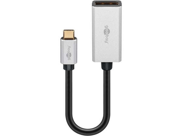 Goobay 60195, 0,15 m, USB Type-C, DisplayPort, uros, naaras, suora, suora