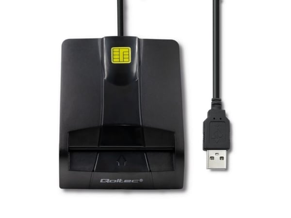 Qoltec SCR-0634 - SMART-sirukortinlukija - USB 2.0, USB-C