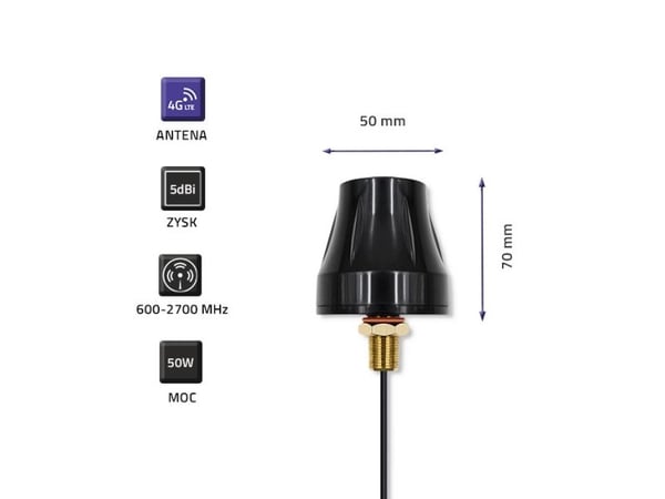 QOLTEC 57037 4G LTE omnidirectional antenna DUAL 5dBi Outdoor