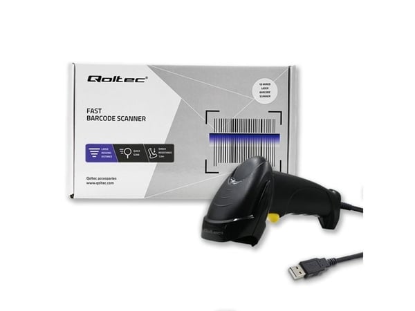 Qoltec - Strekkodeskanner - håndholdt - 200 skann/sek - dekodet - USB