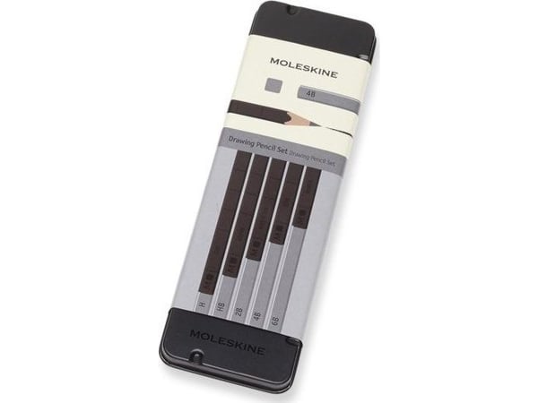 Moleskine 710470, Grafittblyant, Svart, Sølv, Svart, 3 mm, FSC, Metall boks