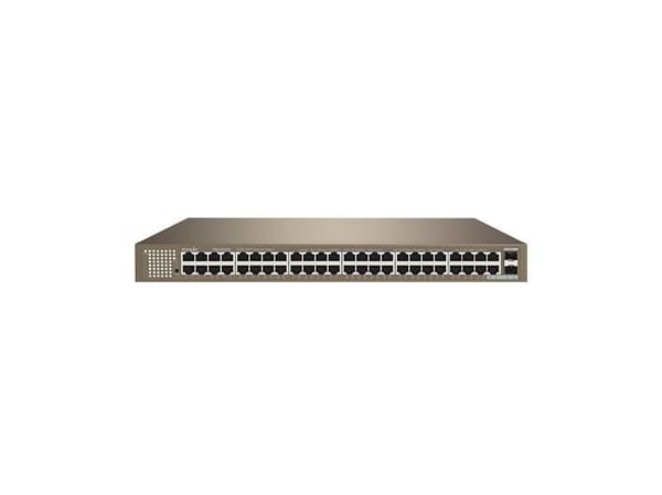 Tenda TEG1050F - Kytkin - hallitsematon - 48 x 10/100/1000 + 2 x combo Gigabit SFP (uplink) - työpöydälle, telineeseen tai seinään asennettava