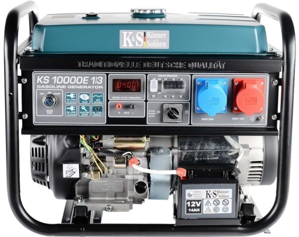 KÖNNER &amp; SÖHNEN BENSIINIGENERAATTORI 7,5KW 230/400V SÄHKÖSTARTTI AVR VST KS10000E1/3