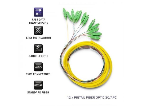 Qoltec 54362, 2 m, G.657.A2, 12x SC