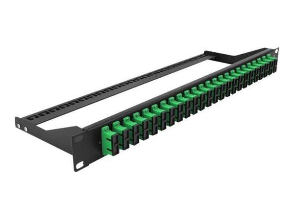 Delock - Koblingspanel - rackmonterbar - SC Duplex SM X 24 - svart, grønn - 1U - 19"