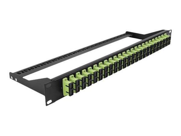 Delock - Koblingspanel - rackmonterbar - SC Duplex MM X 24 - svart, limegrønn - 1U - 19"