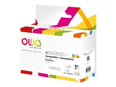 OWA - 4-pack - svart, gul, cyan, magenta - kompatibel - boks - gjenfabrikert - blekkpatron (alternativ for: Brother LC3219XL) - for Brother MFC-J53...