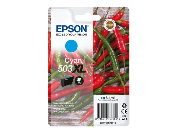 Epson 503XL, Korkea (XL) värintuotto, 6,4 ml, 503 sivua, 1 kpl, Kertapakkaus