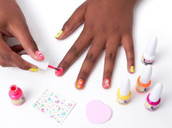 Glow in the Dark Neon Nail Art