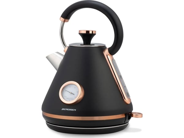 Berdsen elektrisk vannkoker med termometer 1,7 l BD-701 - svart