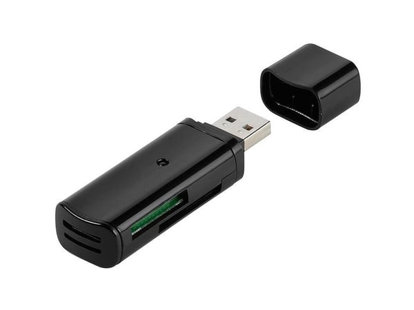 Vivanco IT-USBCR, MMC, MS Duo, MS PRO Duo, Memory Stick (MS), MicroSD (TransFlash), SD, SDHC, SDXC, musta, USB 2.0, läpipainopakkaus