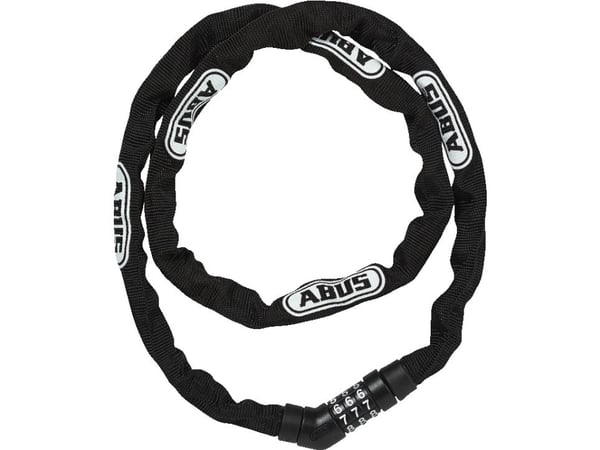ABUS 4804C, kedjelås, svart, plast, stål, syntetiskt, stål
