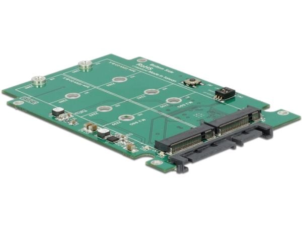 DeLock Converter 22 pins > M.2 NGFF - Speicher-Controller - SATA 6Gb/s - 600 MBps - RAID 0, 1, JBOD - SATA 6Gb/s (62590)