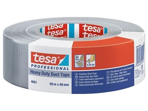 TESA Professional 4663, Grå, Plastik/gummi, 50 m, 4,8 cm
