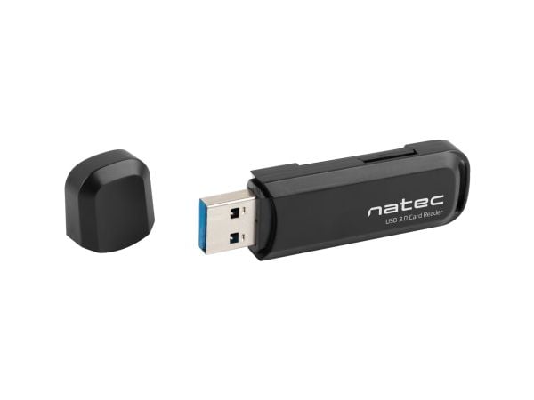 NATEC Scarab 2, MicroSD (TransFlash), MicroSDHC, MicroSDXC, SD, SDHC, SDXC, Svart, 5000 Mbit/s, USB 3.2 Gen 1 (3.1 Gen 1) Type-A, 19 mm, 68 mm