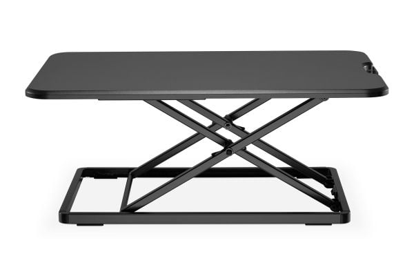 DIGITUS - Stående skrivebordomformer - rektangulær med avrundede sider - aluminium, MDF, plastikk, PVC, stål - svart - svart sokkel - svart