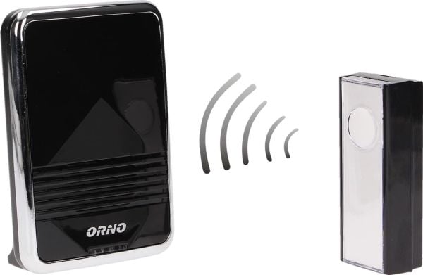 Orno CALYPSO II DC trådløs dørklokke med batteri, læringssystem, 36 melodier, 300 m