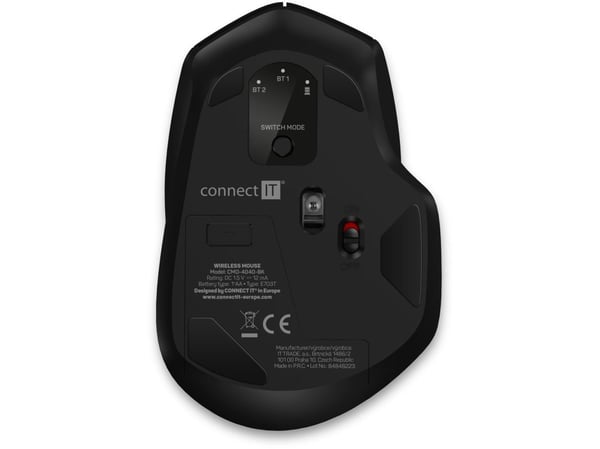 Connect IT Triple SmartSwitch smartbryter, 2,4 GHz og Bluetooth 5.0, svart