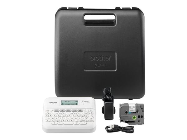 Brother P-Touch PT-D410VP - Etikettmaker - S/H - termotransfer - 18 mm bredde - 180 dpi - inntil 20 mm/sek - USB - kutter - utskriftsforhåndsvisnin...