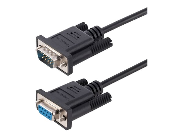 StarTech 3m RS232 Serial Null Modem Cable, Crossover Serial Cable w/Al-Mylar Shielding, DB9 Serial COM Port Cable Female to Male, Compatible w/DTE ...