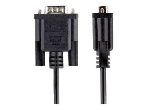 StarTech 3m RS232 Serial Null Modem Cable, Crossover Serial Cable w/Al-Mylar Shielding, DB9 Serial COM Port Cable Female to Male, Compatible w/DTE ...