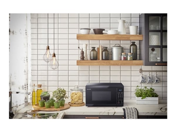 Sharp YC-MG02E-B - Mikrovågsugn med grill - 20 liter - 800 W - svart