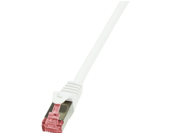 LogiLink PrimeLine - Koblingskabel - RJ-45 (hann) til RJ-45 (hann) - SFTP, PiMF - CAT 6 - halogenfri, uten hindringer - hvit