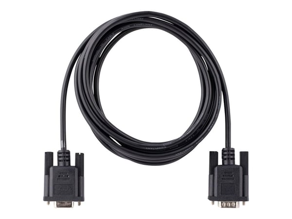 StarTech 3m RS232 Serial Null Modem Cable, Crossover Serial Cable w/Al-Mylar Shielding, DB9 Serial COM Port Cable Female to Male, Compatible w/DTE ...