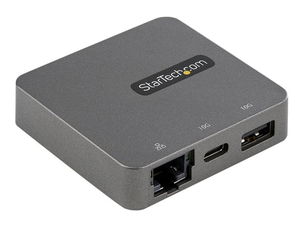 StarTech.com DKT31CHVL, Langallinen, USB 3.2 Gen 2 (3.1 Gen 2) Type-C, 10,100,1000 Mbit/s, Musta, Hopea, 10 Gbit/s, 3840 x 2160 pikseliä