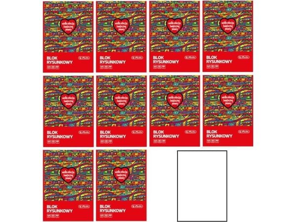 Herlitz tegneblokk A4 WOSP 20 kar 80 g/m² HERLITZ 10 stk