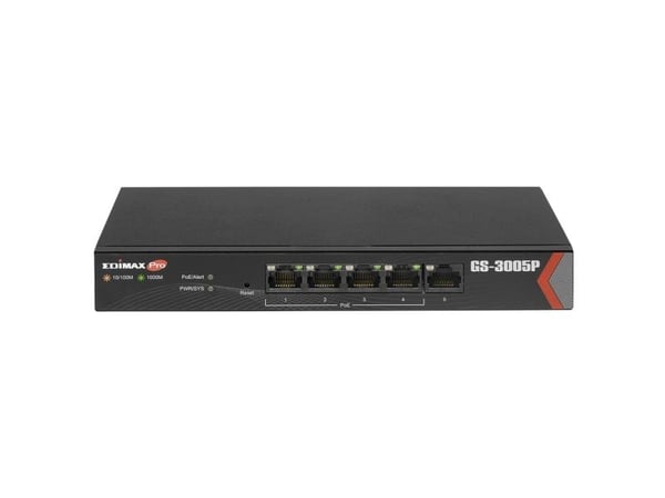 Edimax GS-3005P, Hallittu, Gigabit Ethernet (10/100/1000), Täysin kaksipuolinen, Power over Ethernet -tuki