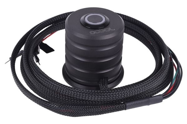 Alphacool 17434, Universell, Trykk-knapp, Aluminium, Svart, Rød, LED