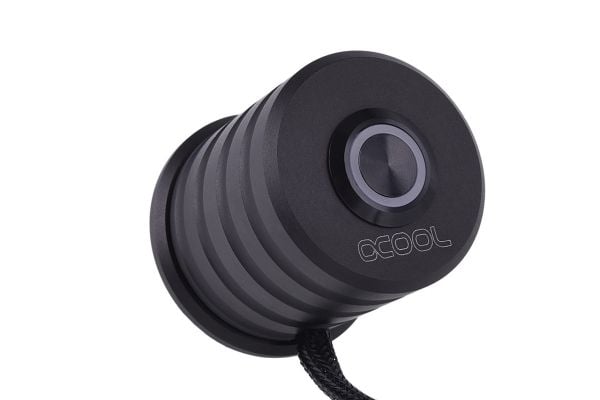 Alphacool 17434, Universell, Trykk-knapp, Aluminium, Svart, Rød, LED
