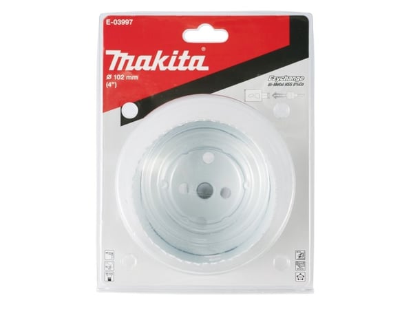 Makita E-03997, Enkelt, Bor, Stål, Aluminium, Plast, Tre, Rustfritt stål, Hvit, Bimetall, 4,4 cm