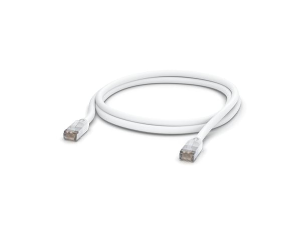 Ubiquiti UniFi - Koblingskabel - RJ-45 (hann) til RJ-45 (hann) - 2 m - 6 mm - STP - CAT 5e - formstøpt, utendørs, flertrådet, robust - hvit