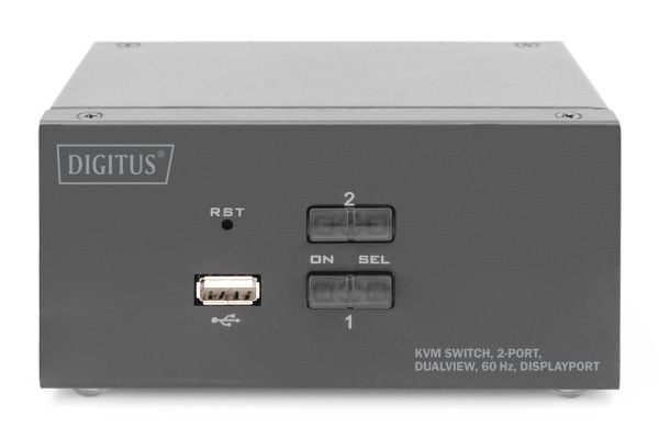 DIGITUS DS-12862 - KVM / lyd / USB-svitsj - 2 x KVM port(s) - 1 lokalbruker - stasjonær