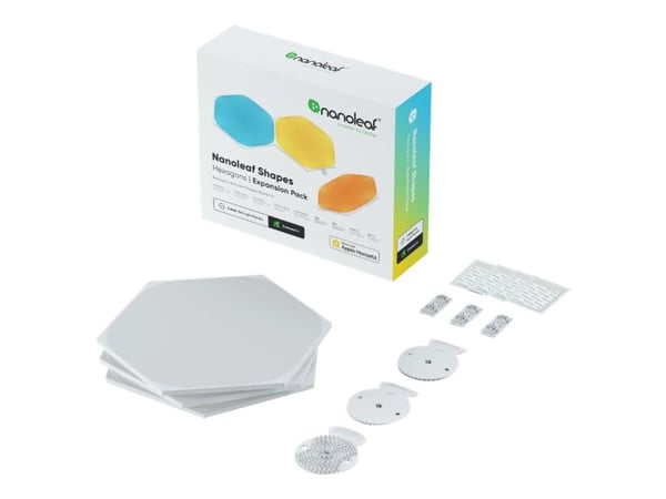 Nanoleaf Shapes Expansion pack - Trådløst lyssett - LED x 3 - 16 millioner farger - 1200-6500 K - sekskant