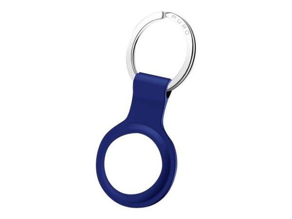 PURO Icon - Taske til airtag - med krog - silikoni - mørkeblå - for Apple AirTag