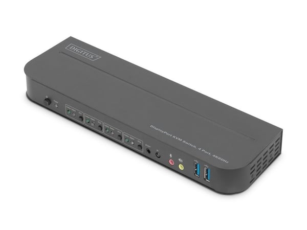 DIGITUS - KVM / lydsvitsj - 4 x KVM/lyd - 1 lokalbruker - stasjonær