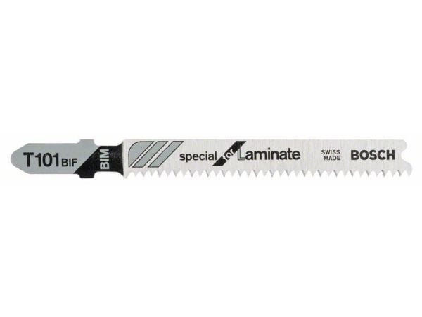 Bosch special for Laminate T 101 BIF - Stikksagblad - for tre, heltre, laminat, laminerte paneler, høytrykkslaminat (HPL), multiplex panels - 5 del...