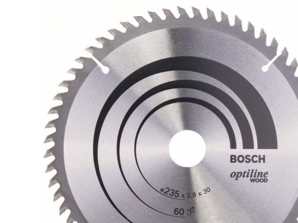 Bosch Optiline Wood - Sirkelformet sagblad - for tre - 235 mm - 60 tenner