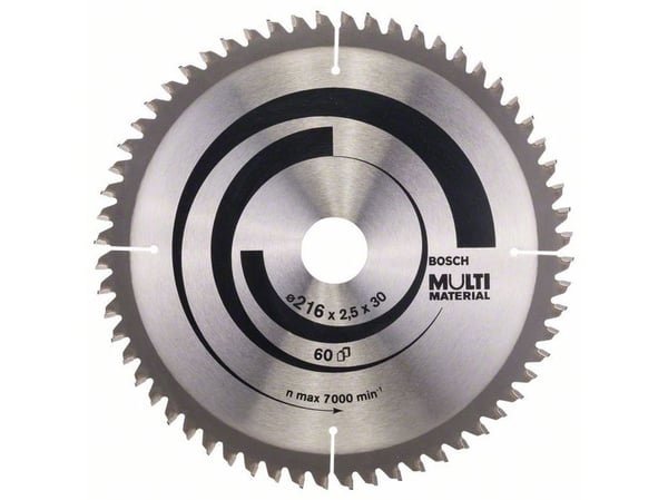 Bosch Multi Material - Sirkelformet sagblad - for multiformål - 216 mm - 60 tenner