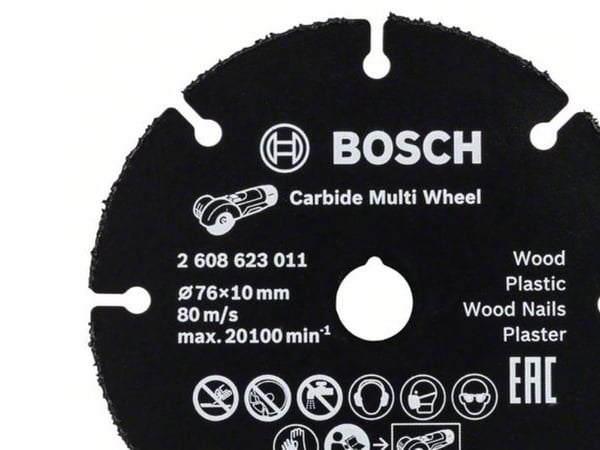 Bosch LEIKKUULEVY MULTIWHEEL HM 76X10MM GWS10,8