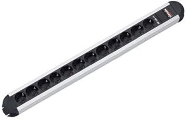 Bachmann PRIMO, 1,75 m, Musta, Hopea, 12 AC-pistorasia(a), 3680 W, 16 A, 71 mm