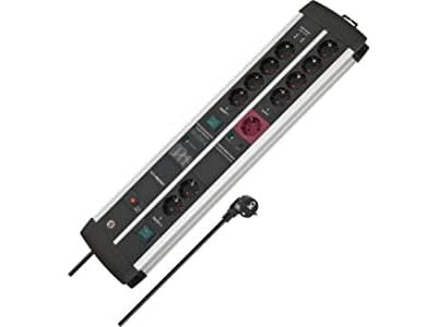 Brennenstuhl 1392000230, 3 m, 11 AC-pistorasia(a), Sisätila, Tyyppi E / F, IP20, Musta, Hopea