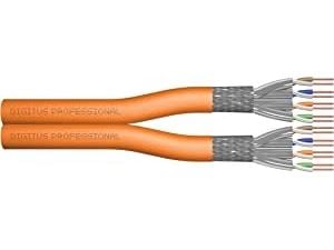 DIGITUS Professional - Samlet kabel - SFTP, PiMF - CAT 7 - IEEE 802.5/IEEE 802.3 - halogenfri, riser, solid - oransje, RAL 2000