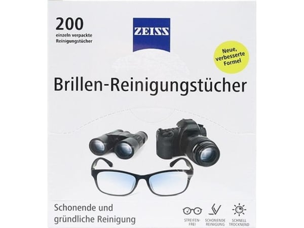 Zeiss silmälasien ja näytön puhdistuspyyhkeet 200 kpl.
