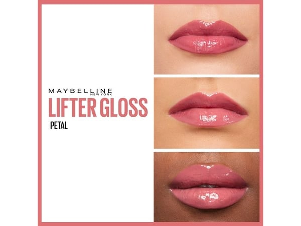 Maybelline Lifter Gloss, Rosa, Kronblad, Fuktighet, Plumping, Kvinner, Glans, Hyaluronsyre